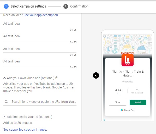 راهنمای فوری کمپین Universal App در گوگل ادز